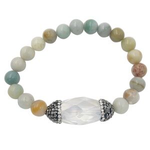 Amazonite Stone Multicolor Beaded Stretch Bracelet